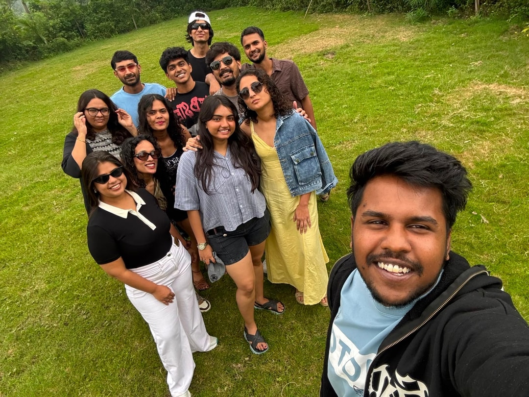 A group selfie at the team offsite
